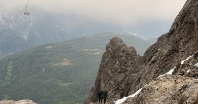 Unterwegs zum Zugspitzgipfel auf dem Stopselzieher-Steig