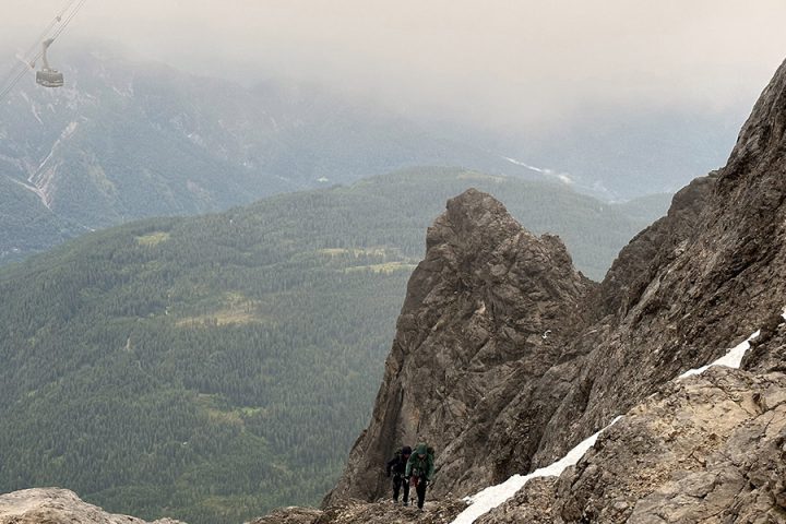 Unterwegs zum Zugspitzgipfel auf dem Stopselzieher-Steig