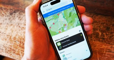 Routenplanung mit der Komoot-App, wie hier mit der Premium-Funktion "Sportspezifische Karten"