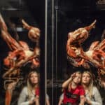 Körperwelten Impression – Mutter und Kind mit Ballettänzerin