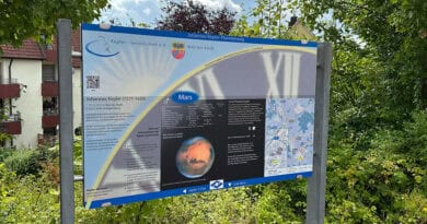 Unser Nachbarplanet, der Mars, auf dem Planetenweg in Weil der Stadt
