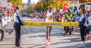 Zieleinlauf beim Dresden Marathon