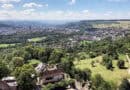 Blick von der Burg Rötteln über Lörrach und die grüne Landschaft